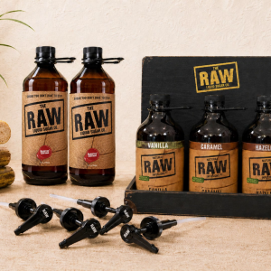 Café Starter Pack | Syrups, Liquid Sugar & Pumps | The RAW Liquid Sugar Co