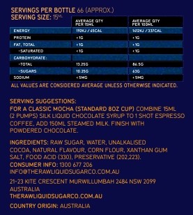 Raw Infusion Silk Nutri INfo