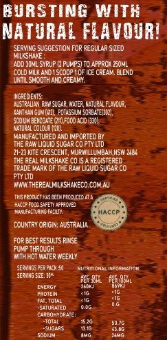 Real CookiesnCream Nutri Info