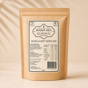 Vanilla soft serve bag