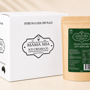Coconut soft serve bag and box