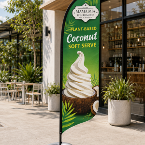 Coconut soft serve flag