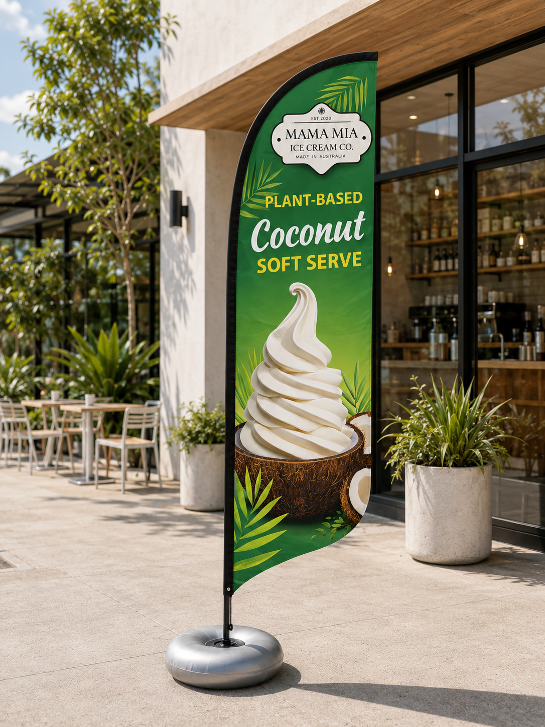 Coconut soft serve flag