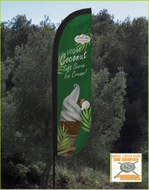 Mama Mia Coconut Soft Serve Flag